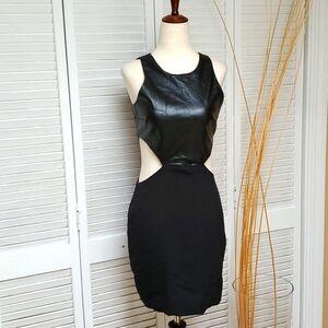 Naven Size S Faux Leather Open Side Dress.